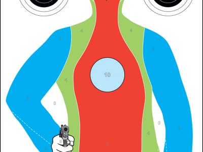 Action Target PRB21E100 Qualification High Visibility Fluorescent Silhouette Paper Hanging 23″ x 35″ Multi-Color 100 Per Box