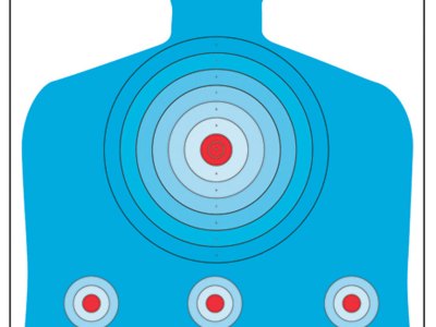 Action Target PRCQ1100 Qualification High Visibility Fluorescent Silhouette Paper 23″ x 35″ Blue/Red 100 Per Box