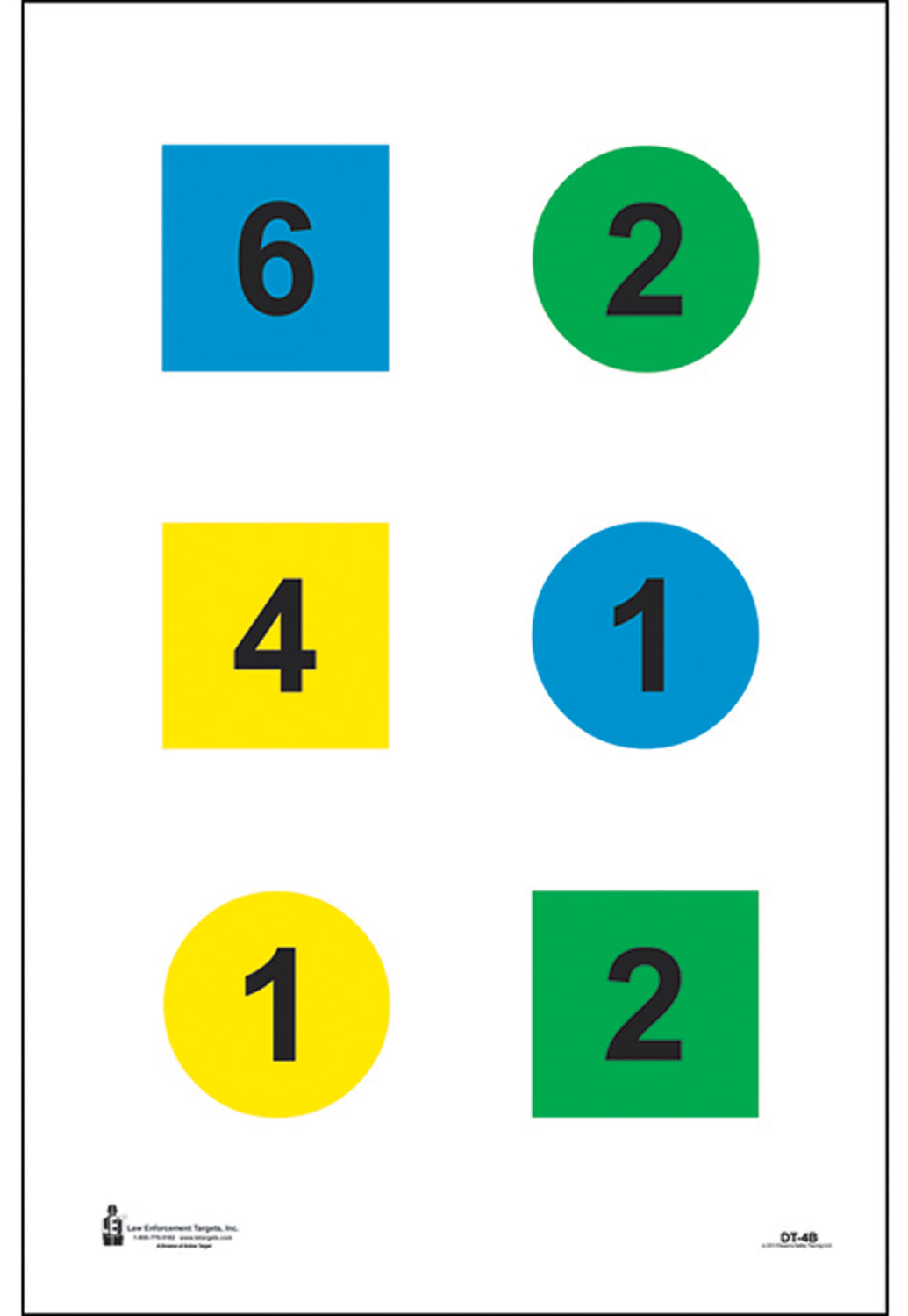 Action Target DT4B100 Training Discretionary Command Circle/Square Paper 23″ x 35″ Multi-Color 100 Per Box