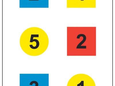 Action Target DT4C100 Training Discretionary Command Circle/Square Paper 23″ x 35″ Multi-Color 100 Per Box