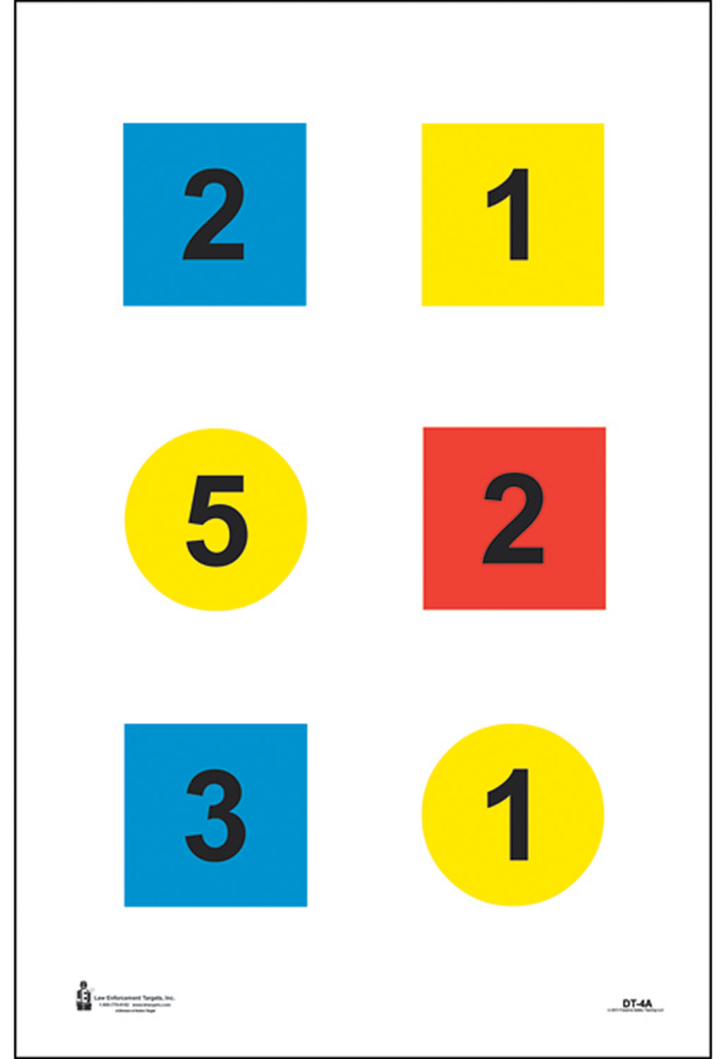 Action Target DT4C100 Training Discretionary Command Circle/Square Paper 23″ x 35″ Multi-Color 100 Per Box