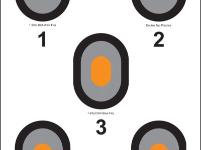 Action Target 530OC100 Bullseye  Bullseye Paper 23″ x 35″ Multi-Color 100 Per Box