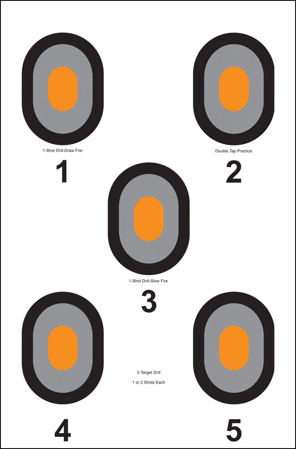 Action Target 530OC100 Bullseye  Bullseye Paper 23″ x 35″ Multi-Color 100 Per Box