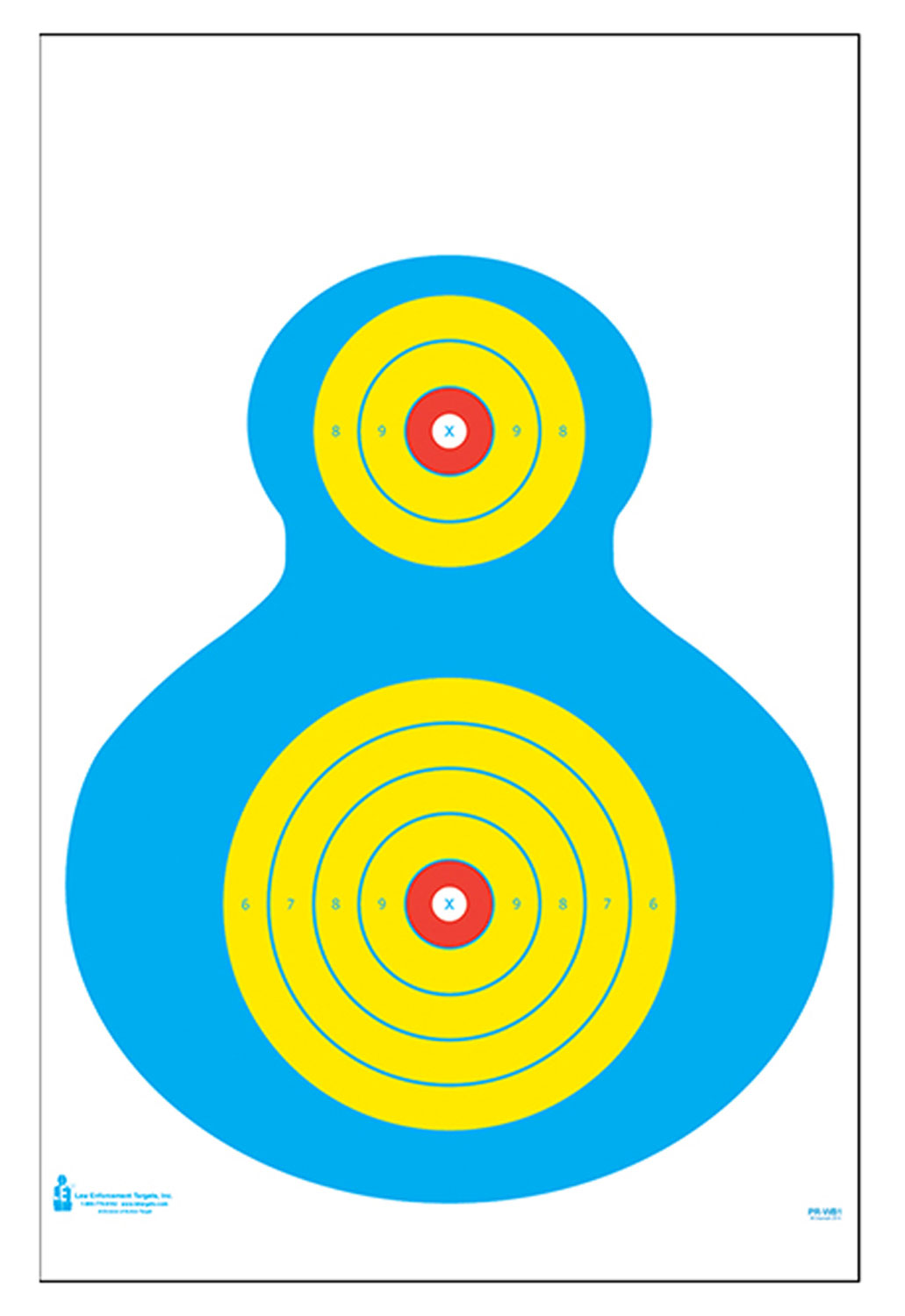 Action Target PRWB1100 High Visibility  Silhouette Paper 19″ x 25″ Blue/Yellow 100 Per Box