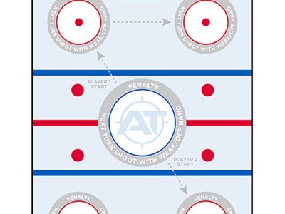 Action Target GSHOCKEY100 Entertainment  Hockey Paper Hanging 23″ x 35″ Blue/White 100 Per Box