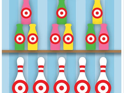 Action Target GSCARBTTL100 Entertainment Knock-‘Em-Down Bottles/Pins Paper Hanging 23″ x 35″ Multi-Color 100 Per Box