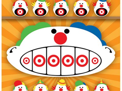 Action Target GSCARCLWN100 Entertainment  Clowns Paper Hanging 23″ x 35″ Multi-Color 100 Per Box