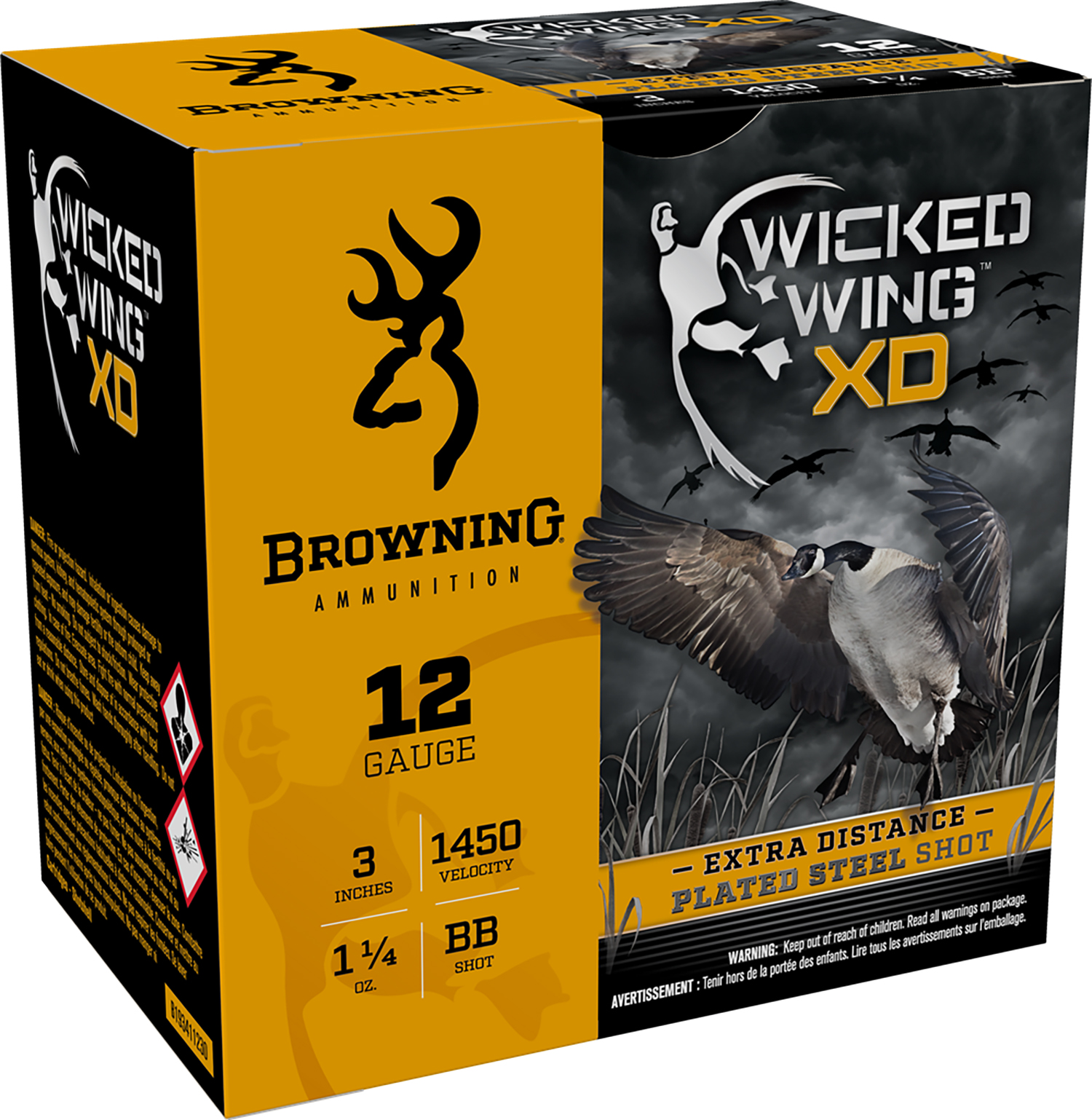 Browning Ammo B193411230 Wicked Wing XD  12Gauge 3″ 1 1/4oz BBShot 25 Per Box/10 Case