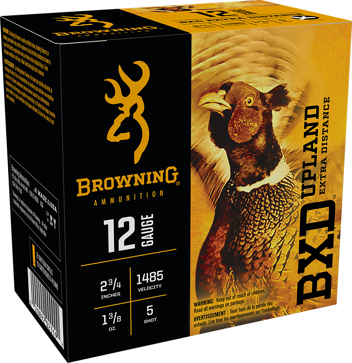 Browning Ammo B193511225 BXD Upland 12Gauge 2.75″ 1 3/8oz 5Shot 25 Per Box/10 Case