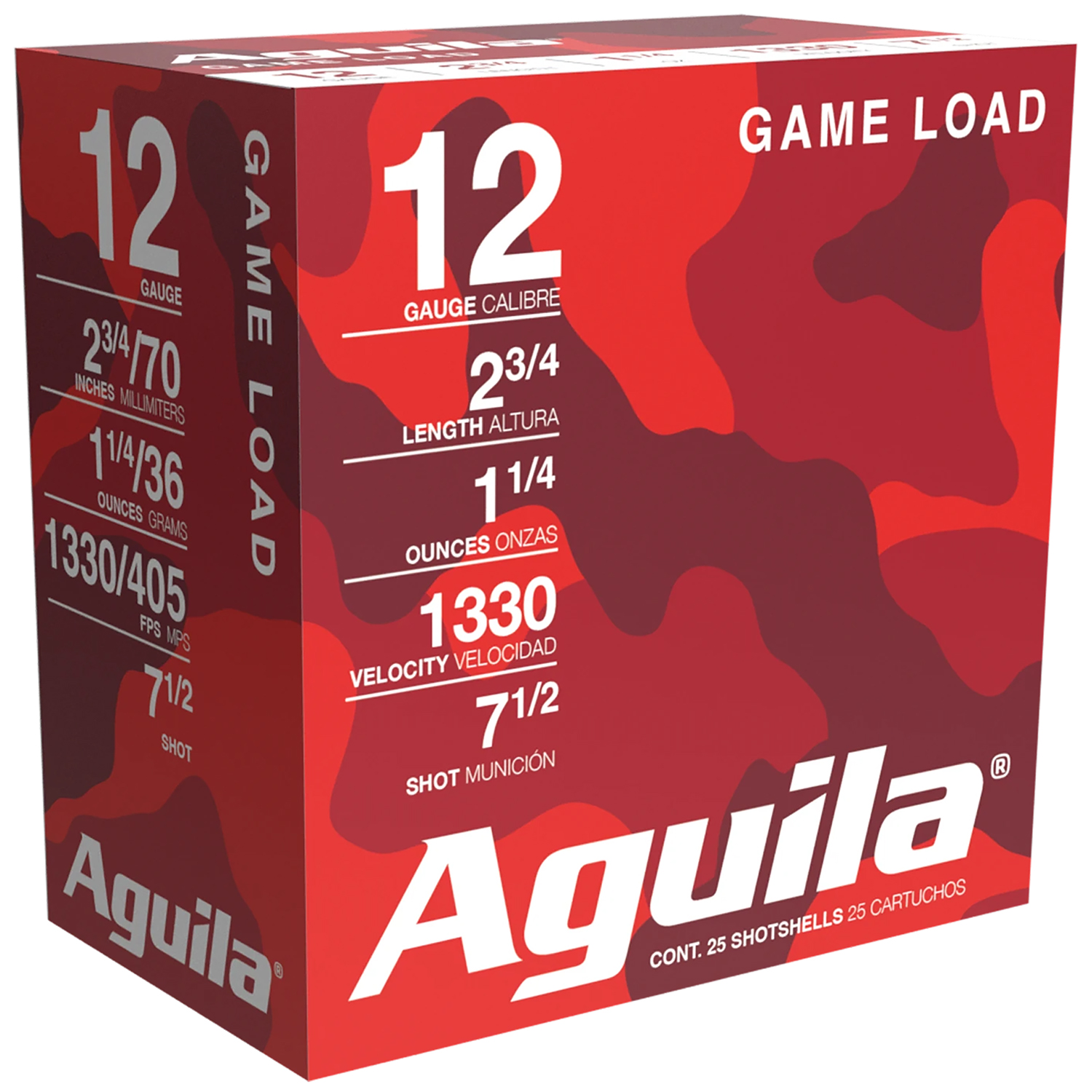 Aguila 1CHB1207 Game Load  12Gauge 2.75″ 1 1/4oz 7.5Shot 25 Per Box/10 Case