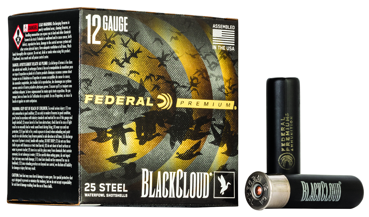 Federal PWBX134BB Black Cloud FS 12Gauge 3.50″ 1 1/2oz BBShot 25 Per Box/10 Case