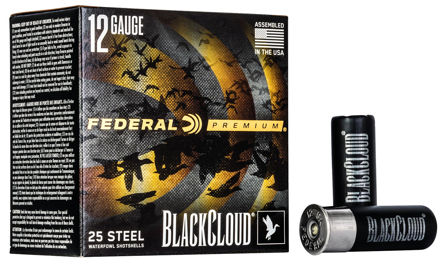Federal PWBX1472 Black Cloud FS 12Gauge 2.75″ 1 1/8oz 2Shot 25 Per Box/10 Case