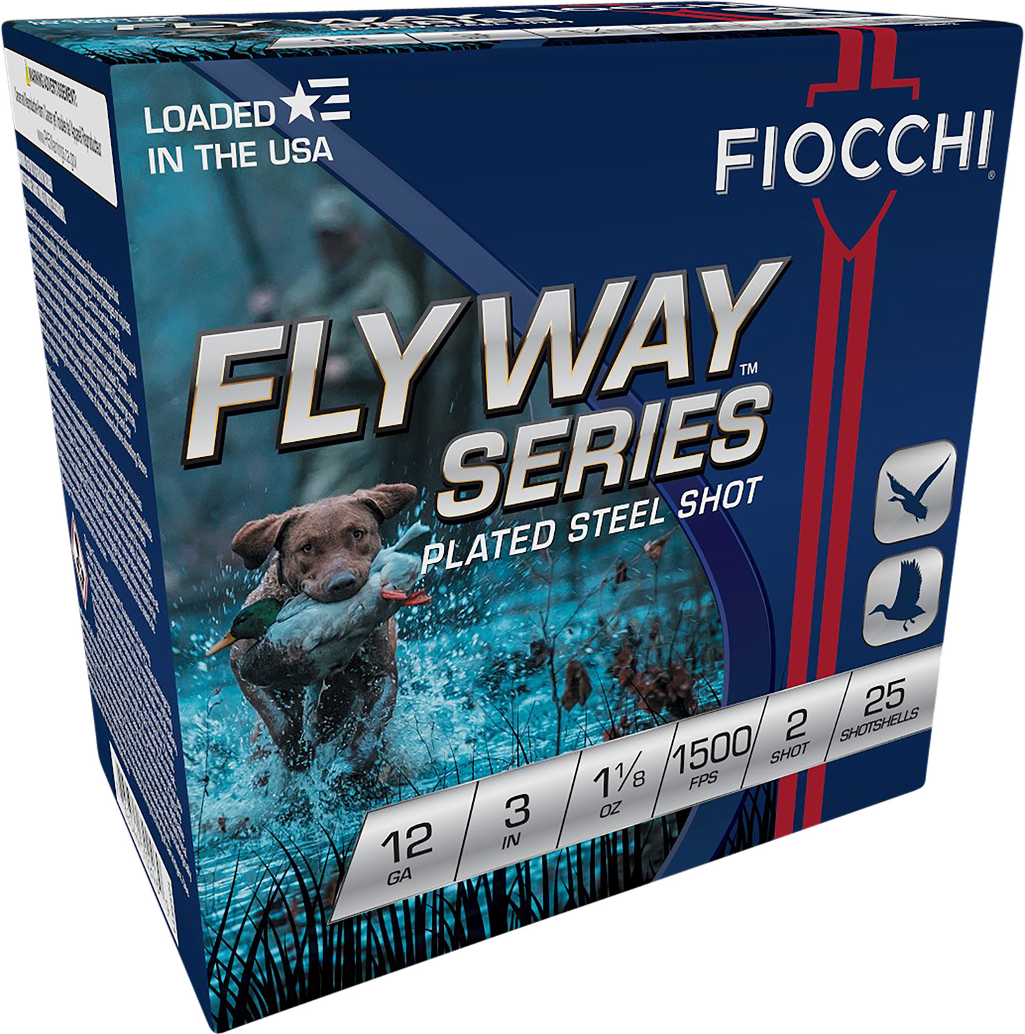 Fiocchi 123ST2 Flyway  12Gauge 3″ 1 1/8oz 2Shot 25 Per Box/10 Case