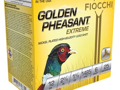 Fiocchi 12GPX6 Golden Pheasant Extrema 12Gauge 2.75″ 1 3/8oz 6Shot 25 Per Box/10 Case