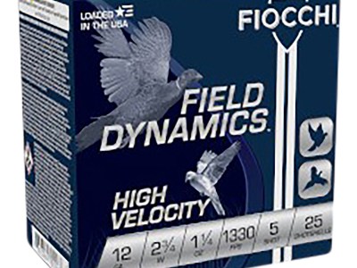 Fiocchi 12HV5 Field Dynamics High Velocity 12Gauge 2.75″ 1 1/4oz 5Shot 25 Per Box/10 Case