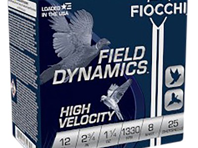 Fiocchi 12HV8 Field Dynamics High Velocity 12Gauge 2.75″ 1 1/4oz 8Shot 25 Per Box/10 Case