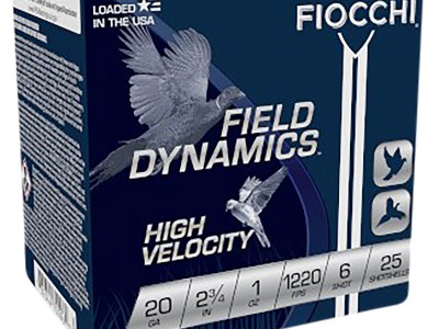Fiocchi 20HV6 Field Dynamics High Velocity 20Gauge 2.75″ 1oz 6Shot 25 Per Box/10 Case