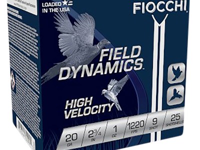 Fiocchi 20HV9 Field Dynamics High Velocity 20Gauge 2.75″ 1oz 9Shot 25 Per Box/10 Case