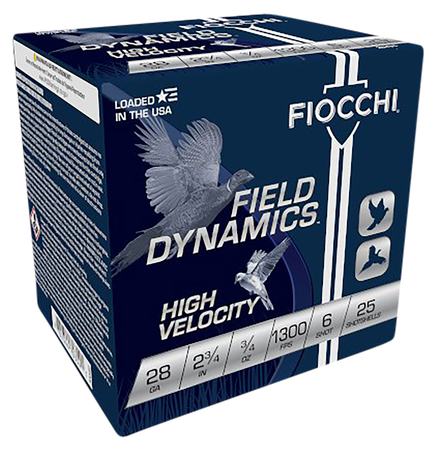 Fiocchi 28HV6 Field Dynamics High Velocity 28Gauge 2.75″ 3/4oz 6Shot 25 Per Box/10 Case