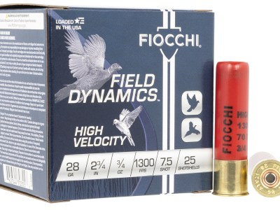 Fiocchi 28HV75 Field Dynamics High Velocity 28Gauge 2.75″ 3/4oz 7.5Shot 25 Per Box/10 Case