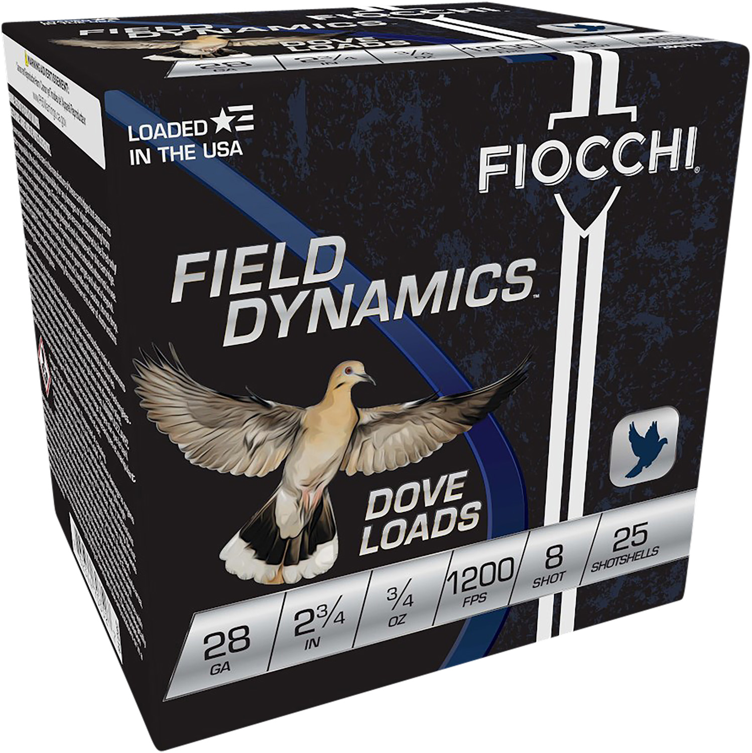 Fiocchi 28GT8 Field Dynamics Dove & Quail 28Gauge 2.75″ 3/4oz 8Shot 25 Per Box/10 Case
