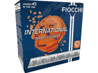 Fiocchi 12IN2475 Exacta Target International Trap & Skeet 12Gauge 2.75″ 24gram 7.5Shot 25 Per Box/10 Case