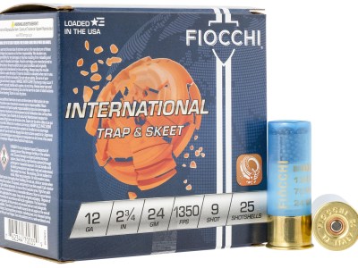 Fiocchi 12IN249 Exacta Target International Trap & Skeet 12Gauge 2.75″ 24gram 9Shot 25 Per Box/10 Case