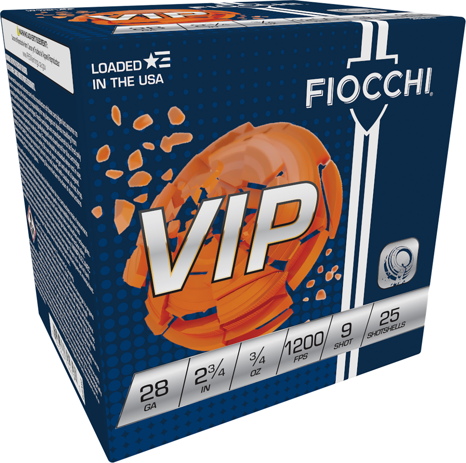 Fiocchi 28VIP9 Exacta Target VIP 28Gauge 2.75″ 3/4oz 9Shot 25 Per Box/10 Case