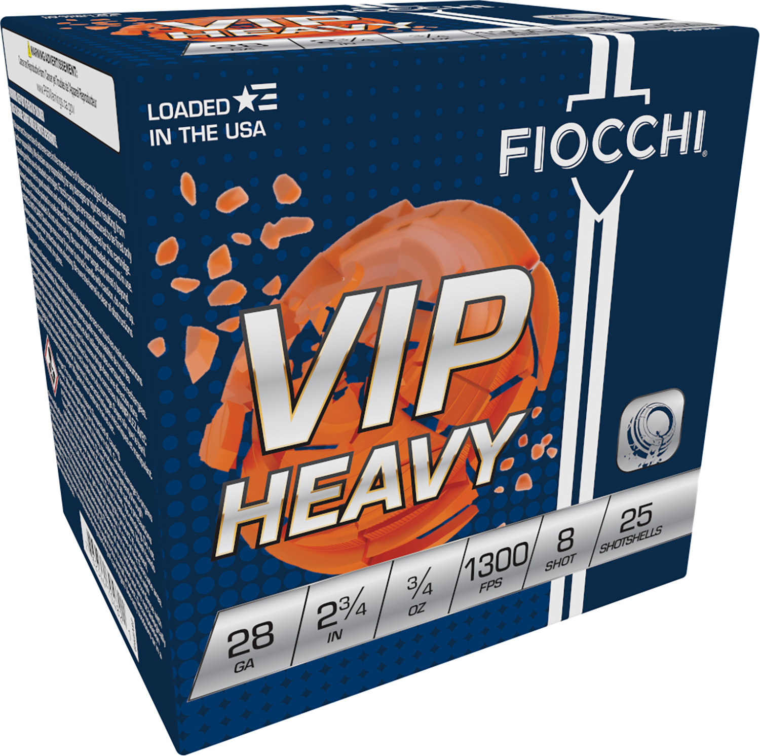 Fiocchi 28VIPH8 Exacta Target VIP Heavy 28Gauge 2.75″ 3/4oz 8Shot 25 Per Box/10 Case