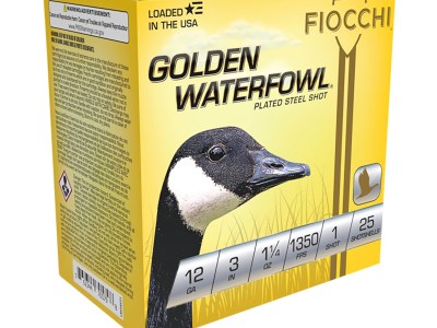 Fiocchi 123SGW1 Golden Waterfowl  12Gauge 3″ 1 1/4oz 1Shot 25 Per Box/10 Case