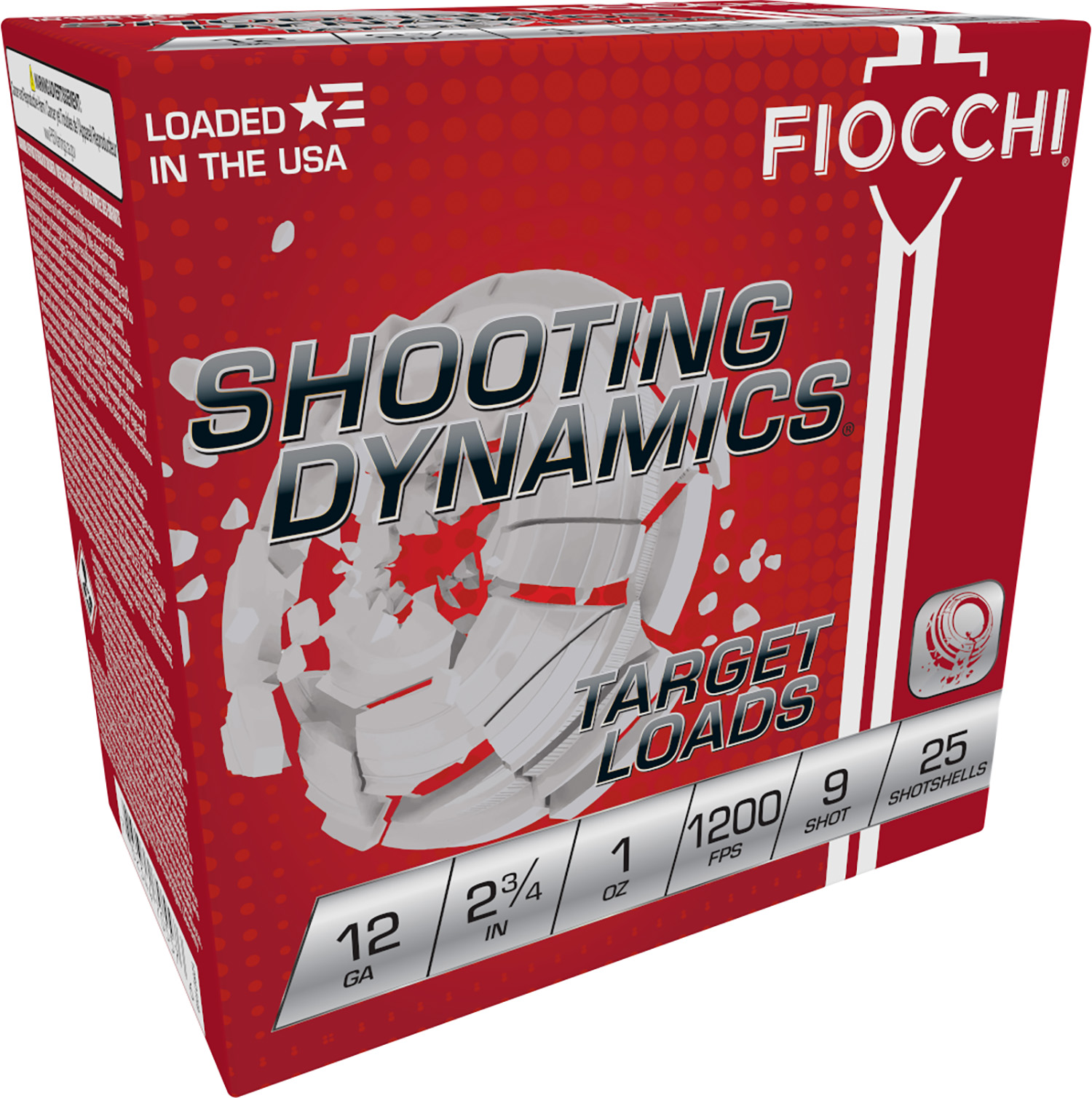 Fiocchi 12SD1H9 Shooting Dynamics Target 12Gauge 2.75″ 1oz 9Shot 25 Per Box/10 Case