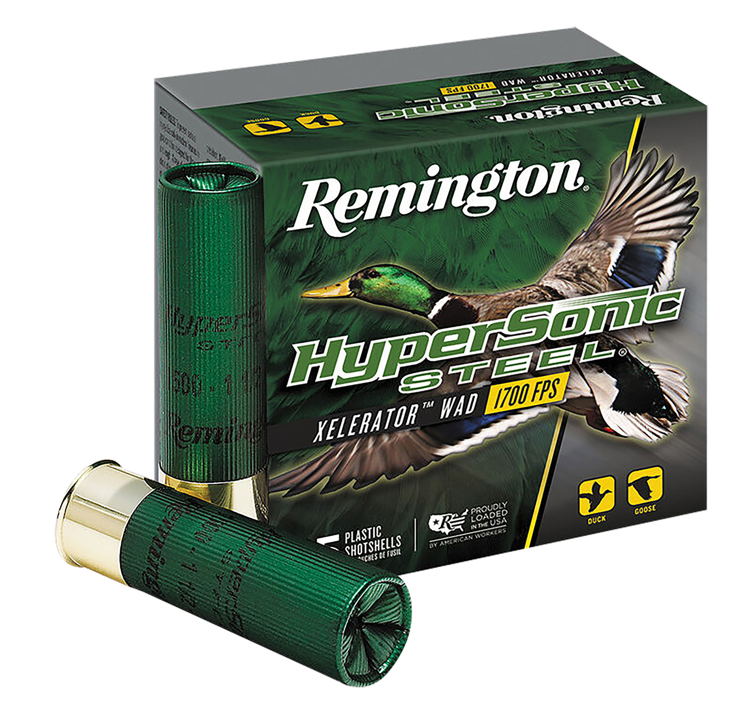 Remington Ammunition 26777 HyperSonic Steel 12Gauge 3″ 1 1/4oz 4Shot 25 Per Box/10 Case