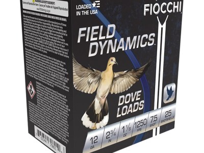 Fiocchi 12GTX187 Field Dynamics Dove & Quail 12Gauge 2.75″ 1 1/8oz 7.5Shot 25 Per Box/10 Case