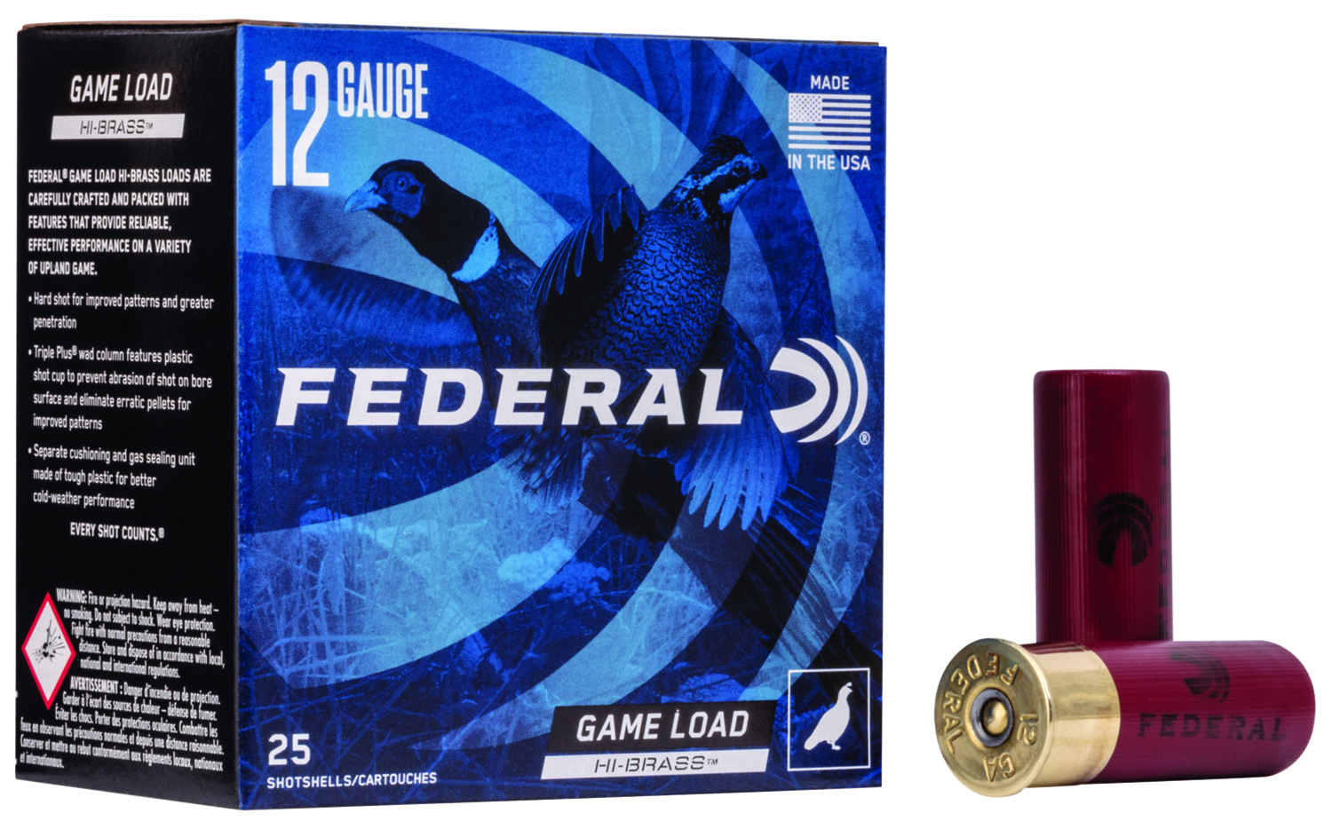 Federal H1265 Game-Shok High Brass 12Gauge 2.75″ 1 1/4oz 5Shot 25 Per Box/10 Case