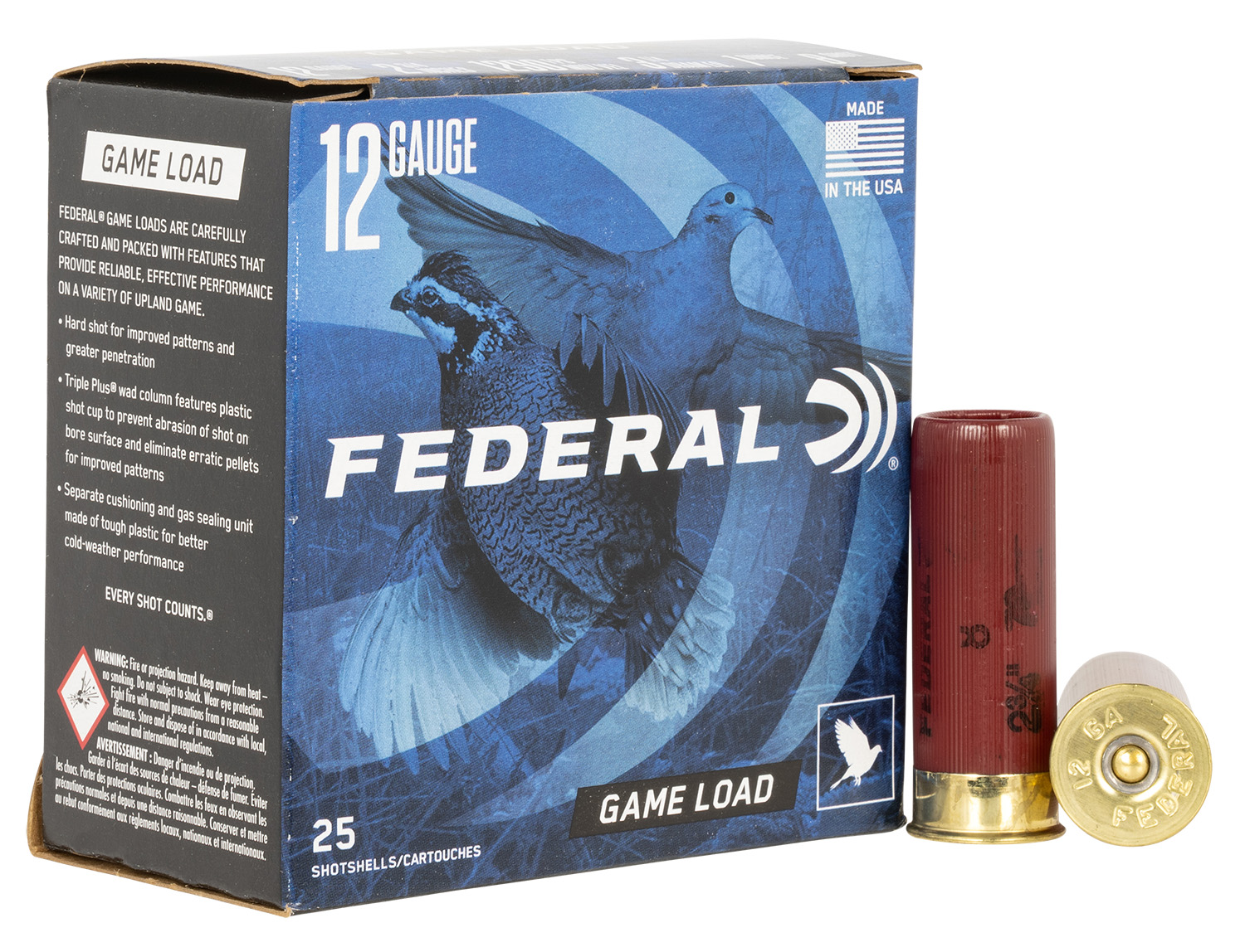 Federal H1218 Game-Shok Upland 12Gauge 2.75″ 1oz 8Shot 25 Per Box/10 Case