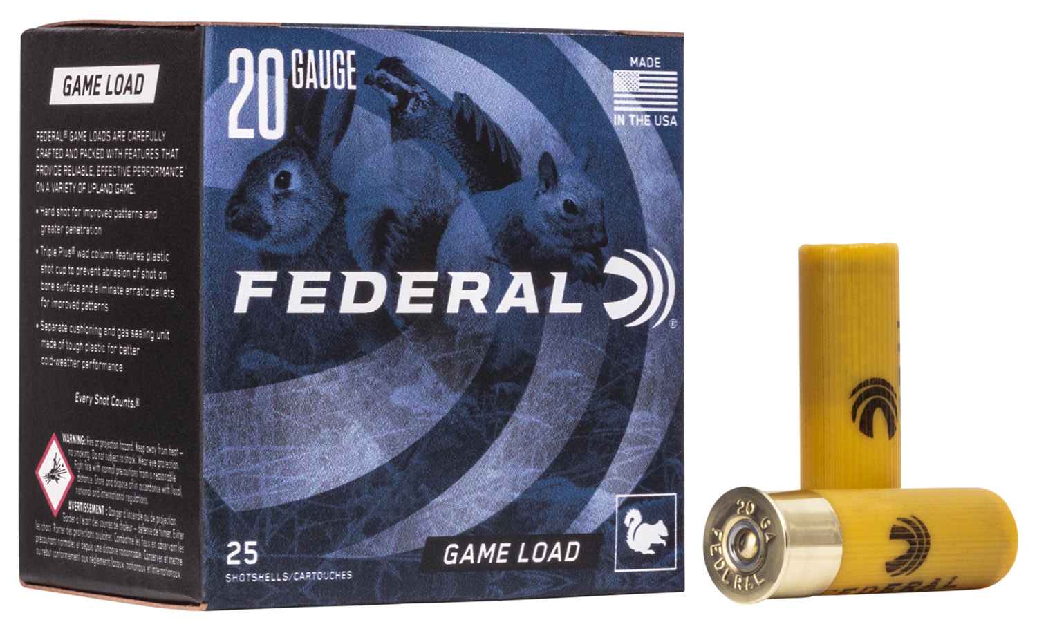Federal H2006 Game-Shok Upland 20Gauge 2.75″ 7/8oz 6Shot 25 Per Box/10 Case