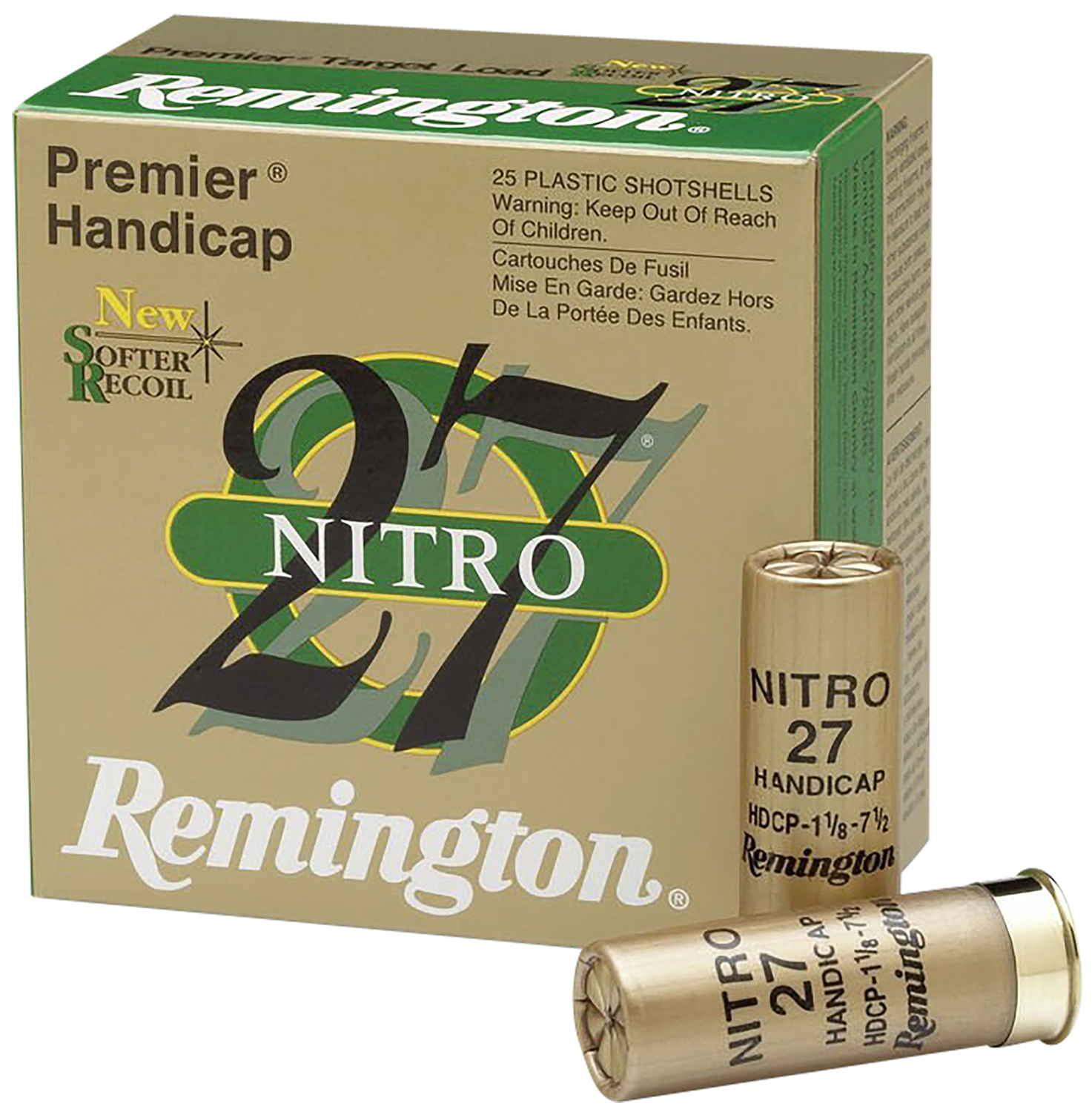 Remington Ammunition 20227 Premier Nitro 27 Handicap 12 Gauge 2.75″ 1 oz 7.5 Shot 25 Per Box/ 10 Cs