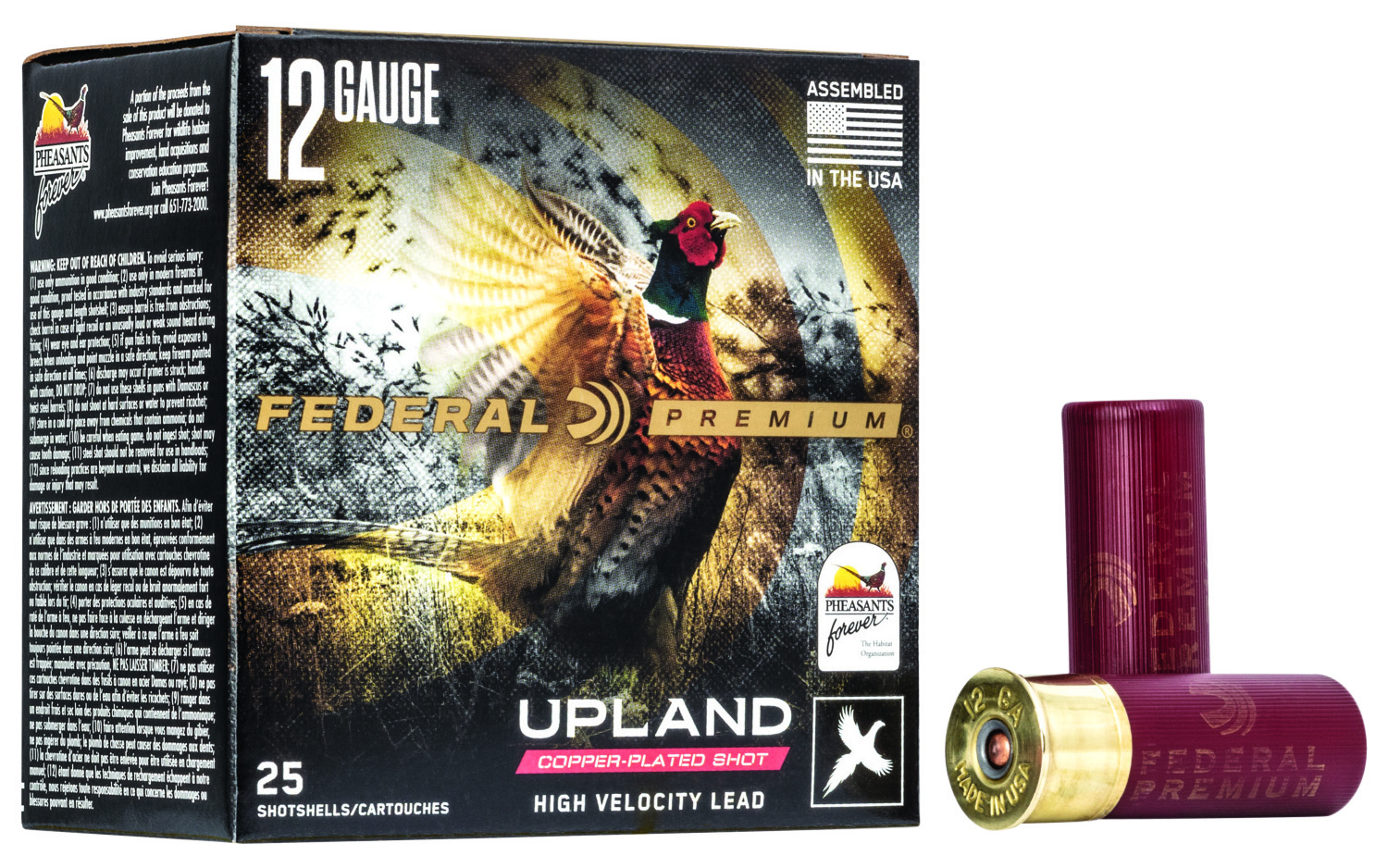 Federal PF15475 Premium Wing-Shok Pheasant Forever High Velocity 12Gauge 2.75″ 1 1/4oz 7.5Shot 25 Per Box/10 Case