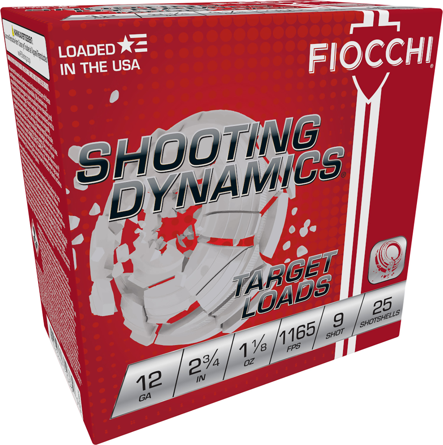 Fiocchi 12SD18L9 Shooting Dynamics Target 12Gauge 2.75″ 1 1/8oz 9Shot 25 Per Box/10 Case
