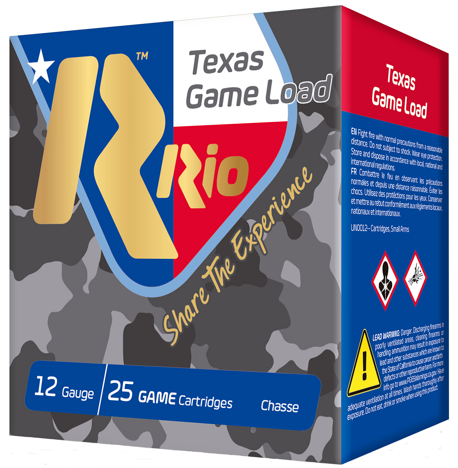 Rio Ammunition TGHV3675TX Texas Game Load High Velocity 12Gauge 2.75″ 1 1/4oz 7.5Shot 25 Per Box/10 Case
