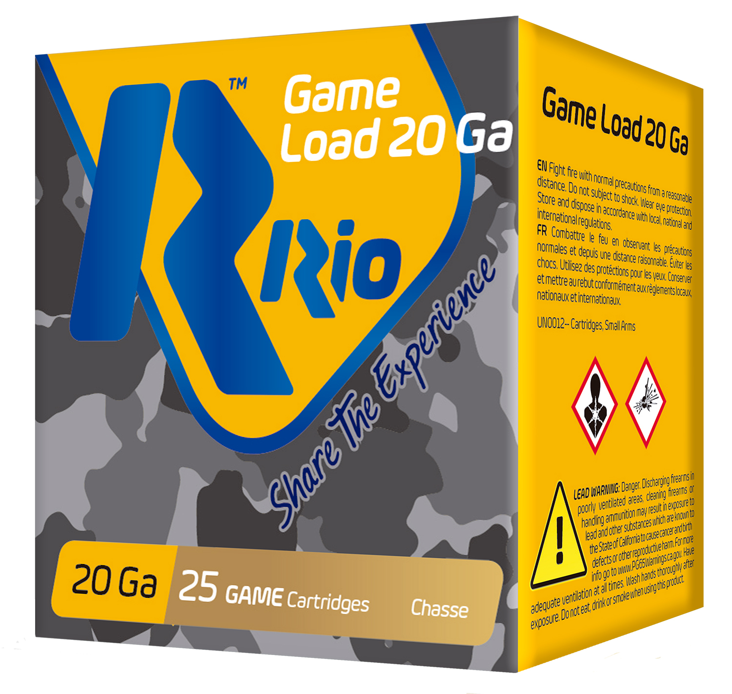 Rio Ammunition RC208 Game Load  20Gauge 2.75″ 1oz 8Shot 25 Per Box/10 Case