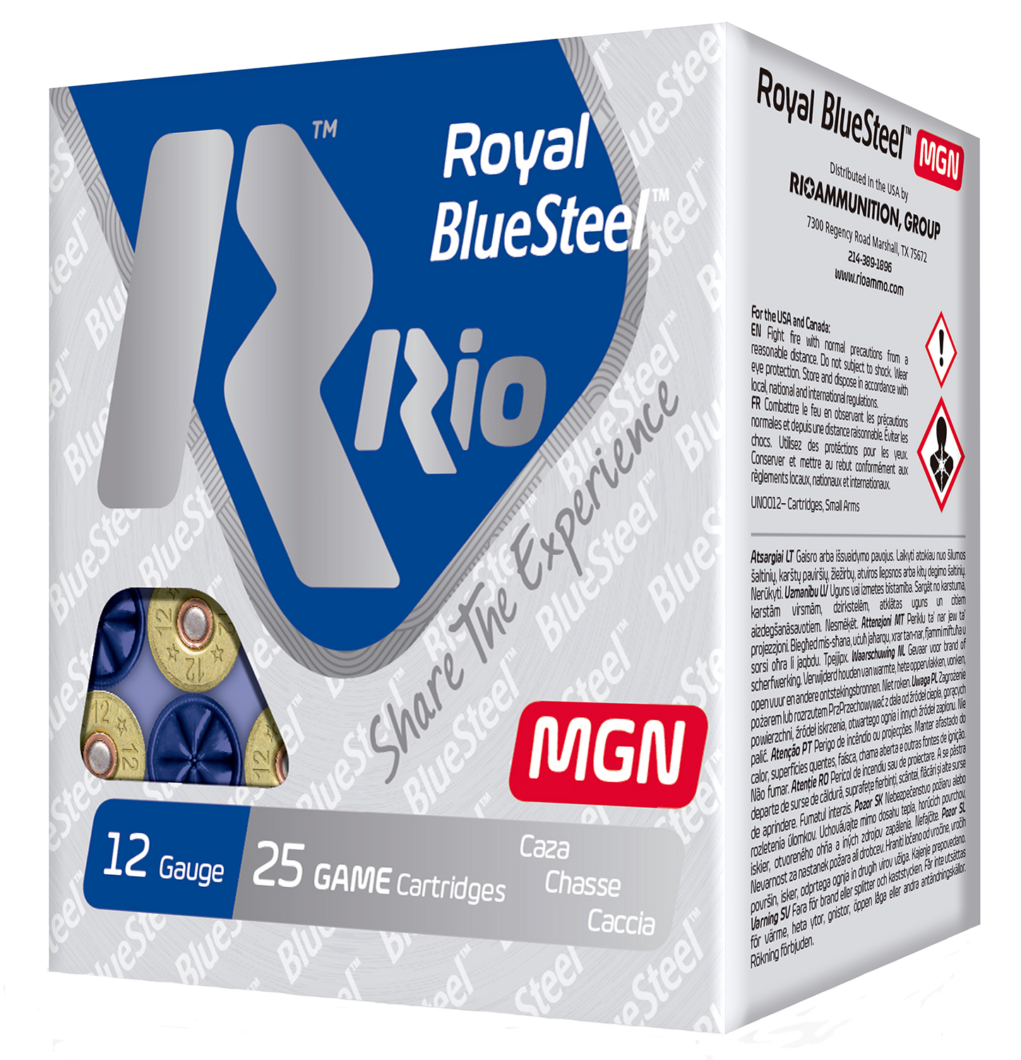 Rio Ammunition RBSM362 Royal BlueSteel Magnum 12Gauge 3″ 1 1/4oz 2Shot 25 Per Box/10 Case