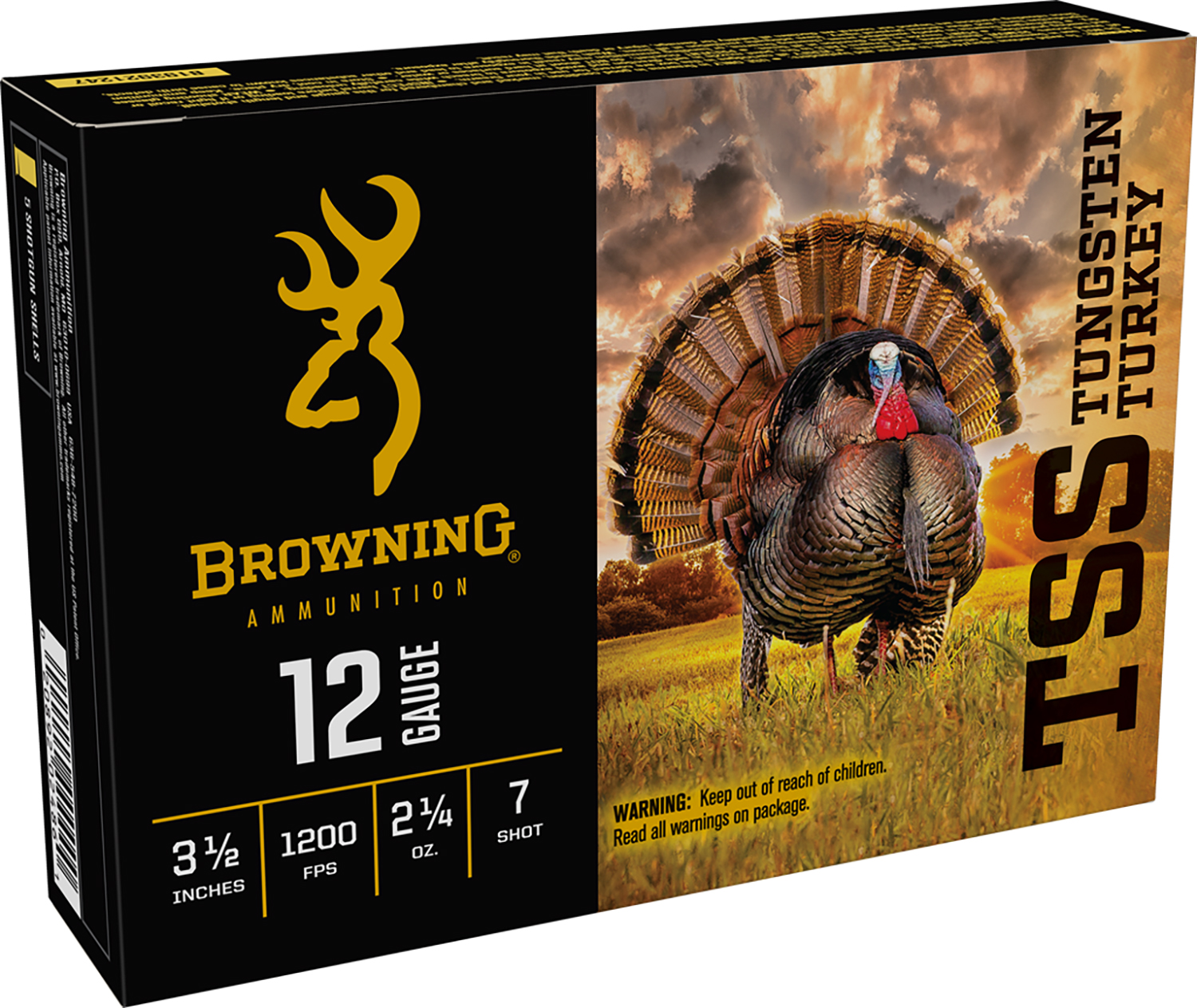 Browning Ammo B193921247 TSS Tungsten Turkey 12Gauge 3.50″ 2 1/4oz Tungsten 7Shot 5 Per Box/10 Case