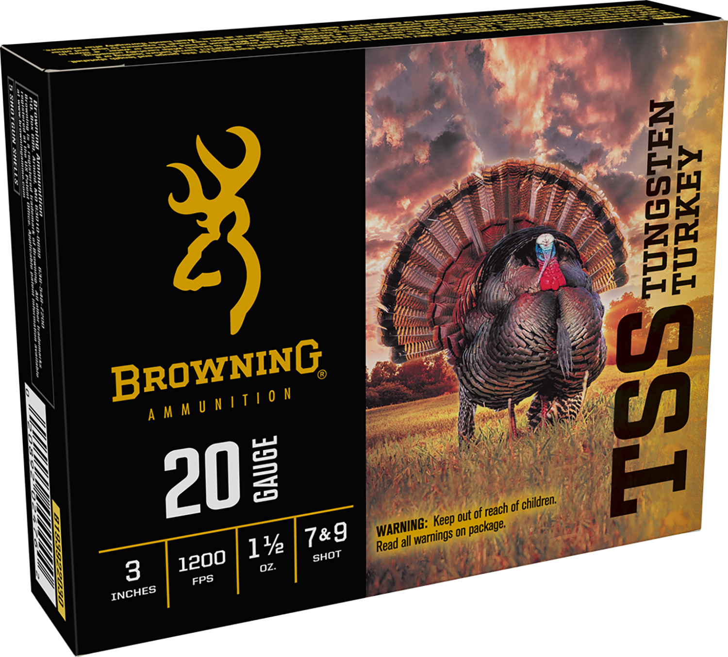 Browning Ammo B193922030 TSS Tungsten Turkey 20Gauge 3″ 1 1/2oz Tungsten 7/9Shot 5 Per Box/10 Case