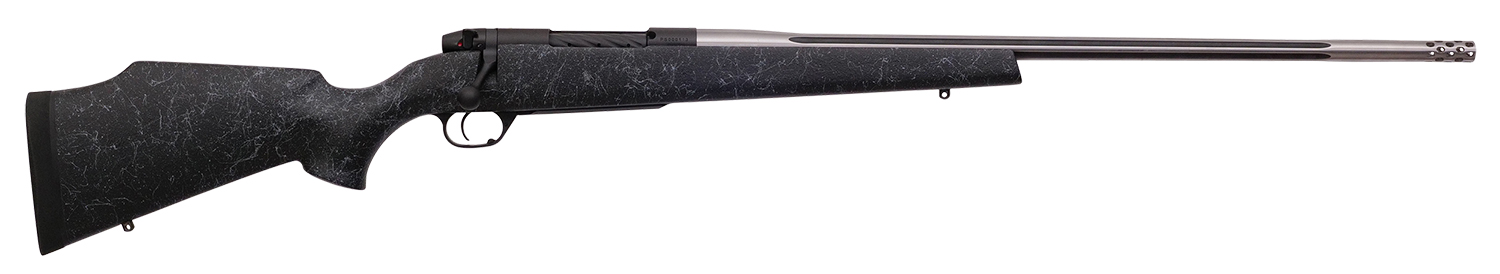 Weatherby MAM01N300WR8B Mark V Accumark 300 Wthby Mag 3+1 26″ Barrel, Graphite Black Cerakote Finish, Gray Webbed Black Fixed Monte Carlo Stock