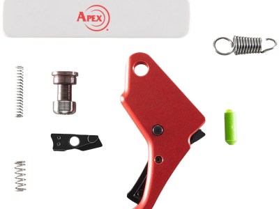 Apex Tactical 100056 Action Enhancement Trigger & Duty/Carry Kit 9mm Luger/40 S&W Red Drop-In Fits S&W M&P Shield