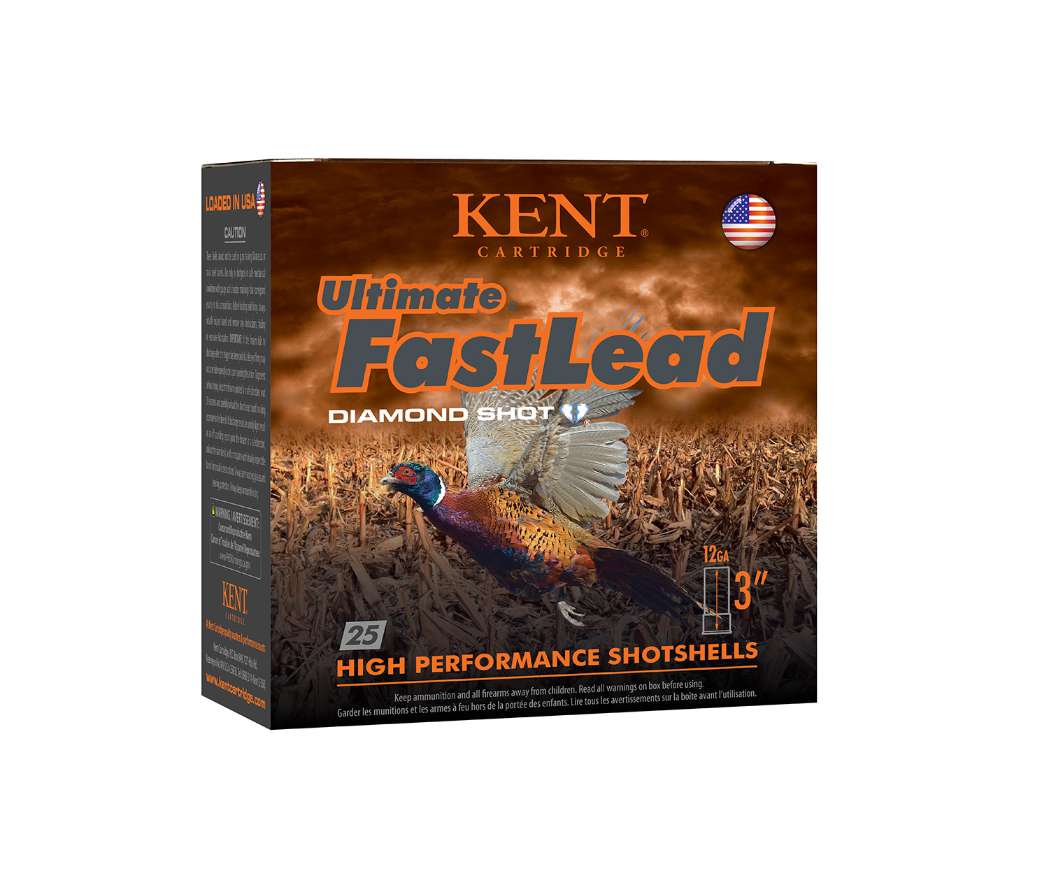Kent Cartridge K123UFL504 Ultimate Fast Lead 12Gauge 3″ 1 3/4oz 4Shot 25 Per Box/10 Case