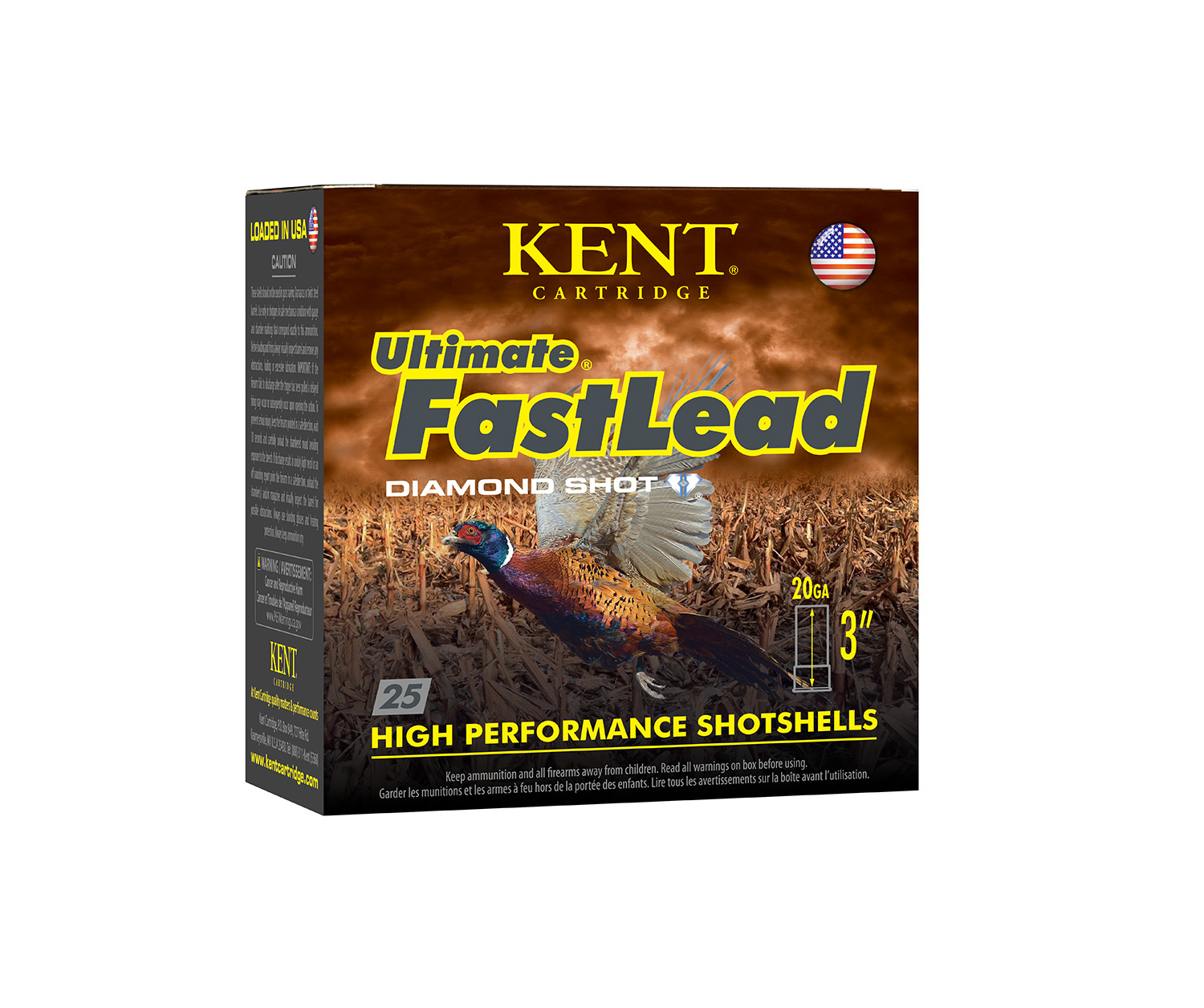 Kent Cartridge K203UFL366 Ultimate Fast Lead 20Gauge 3″ 1 1/4oz 6Shot 25 Per Box/10 Case