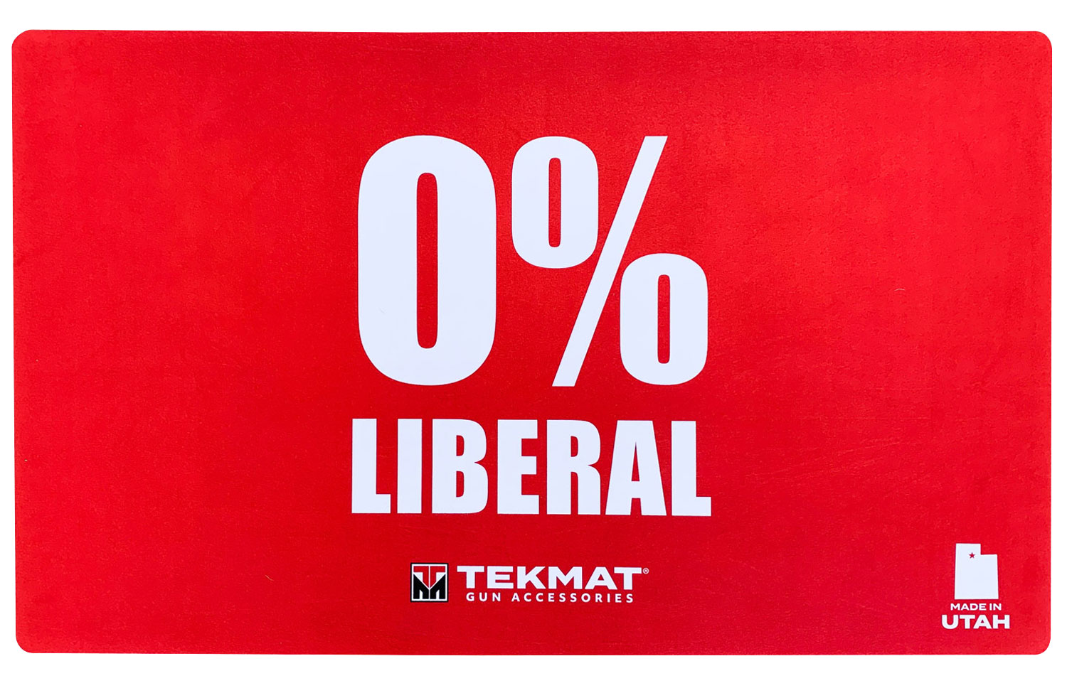 TekMat TEK42LIBERAL Zero Percent Liberal Door Mat Red Rubber 42″ Long 0% Liberal
