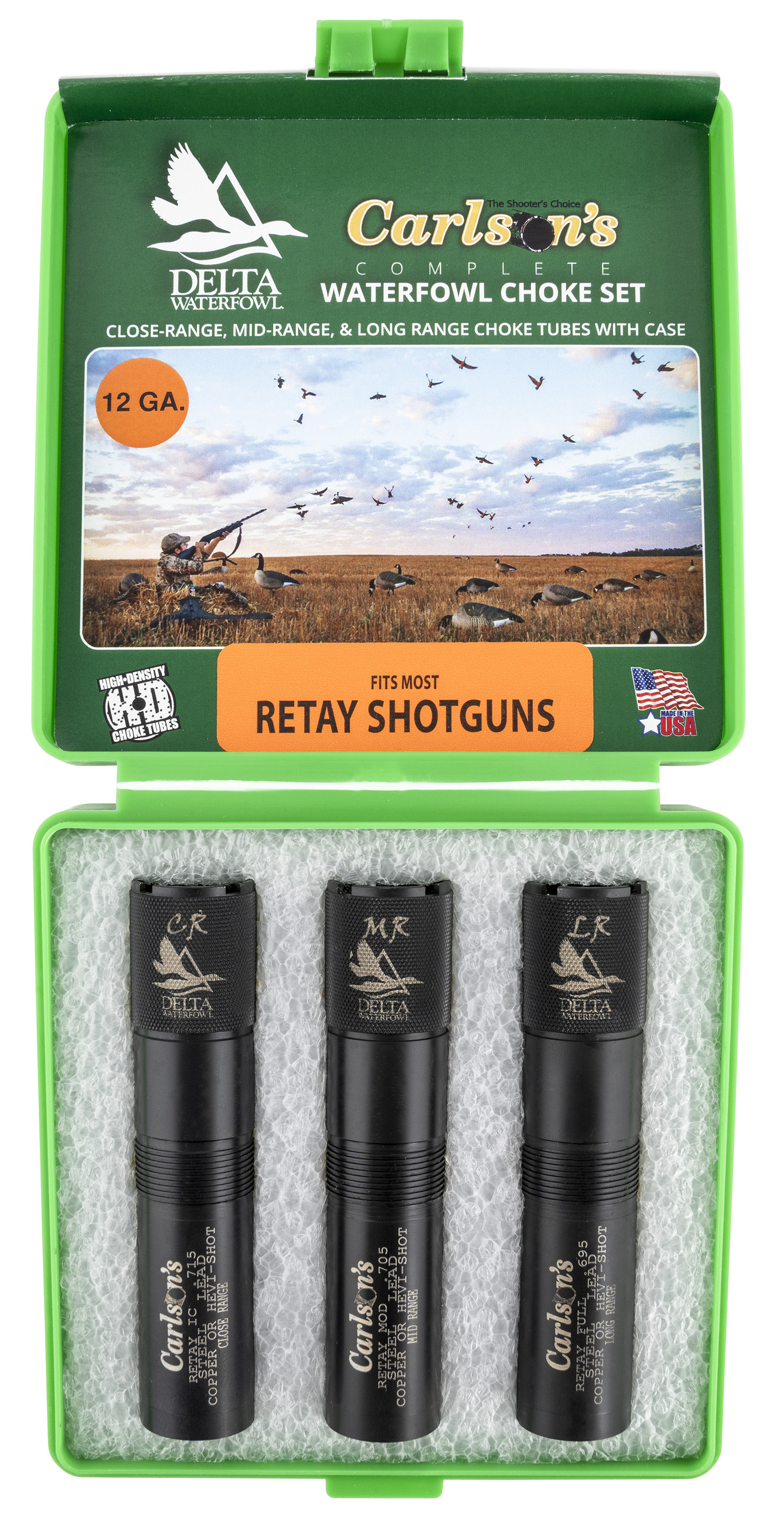 Carlson’s Choke Tubes 07779 Delta Waterfowl  Retay 12 Gauge Mid/Long/Close Range 17-4 Stainless Steel